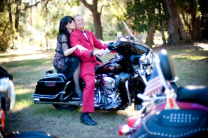Only someone who is that awesome wears a red suit to his wedding! My BFF!